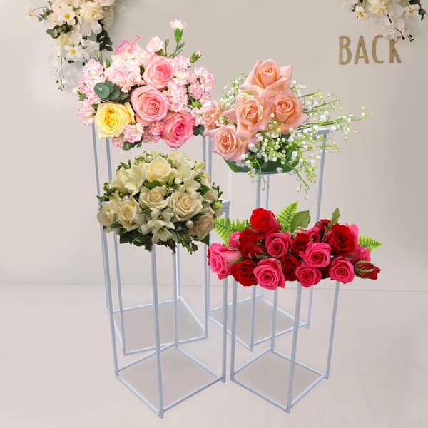 Blomsterstande, Metal Konstruktion, Alsidig til Begivenheder,HVID