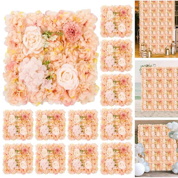 Blomster Vægpanel, 3D Blomsterdesign, Nem Opsætning,Appelsin