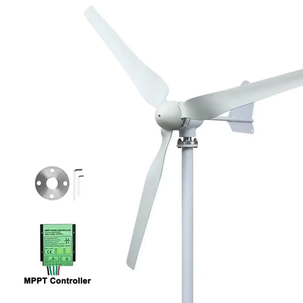Vindmøllegenerator, Vedvarende Energi, Miljøvenlig Drift,24V, Med gratis controller-b, 4000W-b