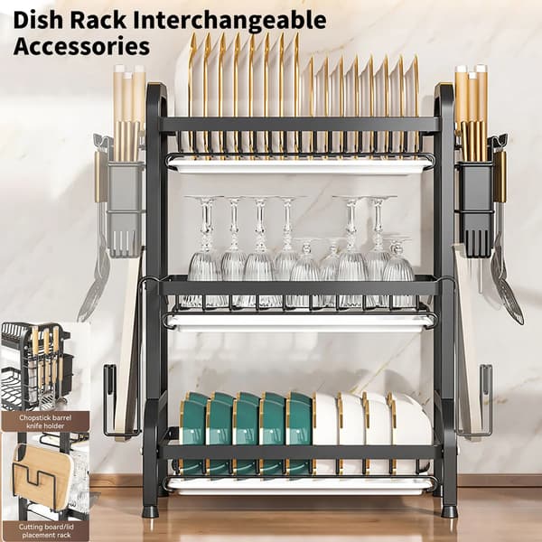 Vaskestativ, Multi-Niveau Design, Redskabs Holder,sort