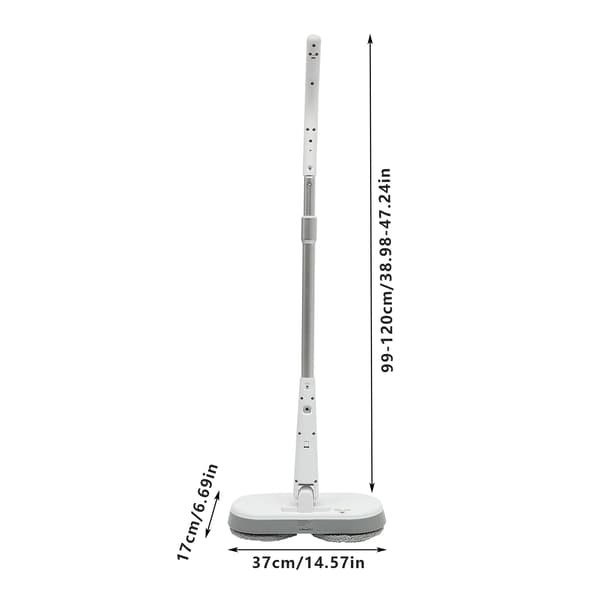 Trådløs elektrisk spinmoppe, sprayfunktion, LED-lys,HVID, EU
