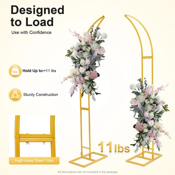 Bryllupsbue Stativ, Robust Design, Elegant Dekoration,L, Guld
