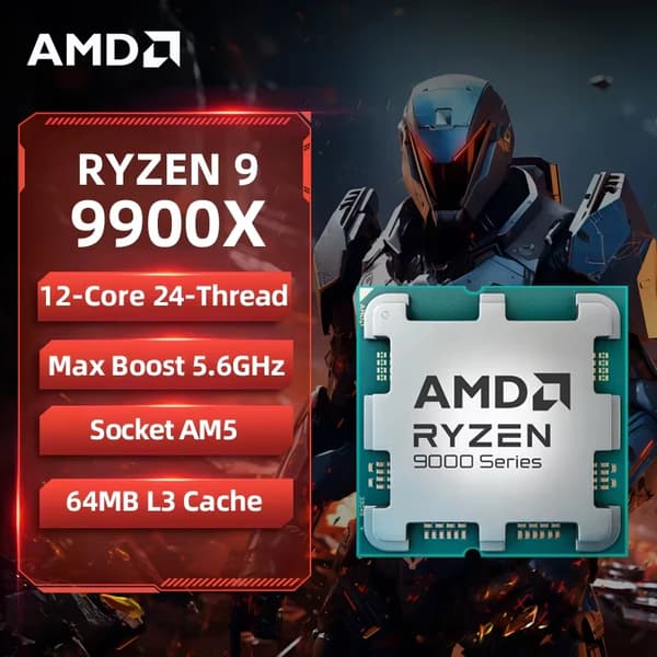 Processor, Tolv-Kerne, 24 Tråde, 120W TDP, DDR5 Understøttelse, 7NM Chip Proces
