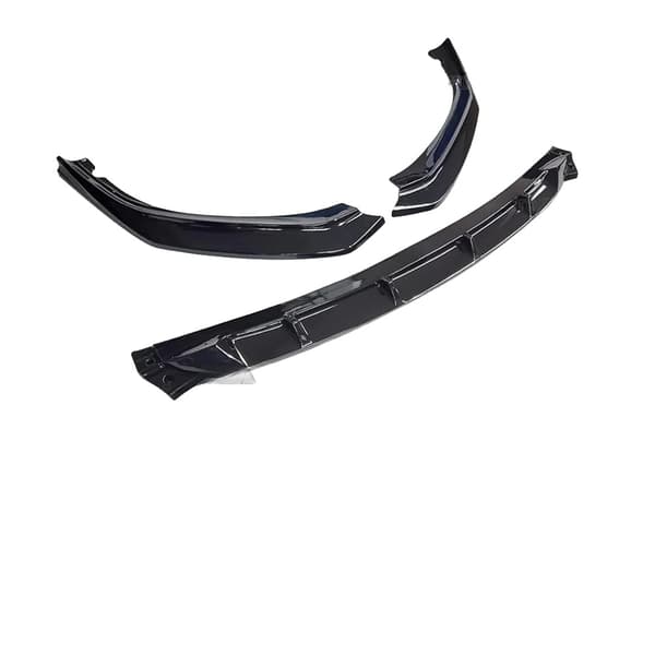 Front Bumper Spoiler, Aerodynamisk Design, Nem Installation,Glansfuld sort