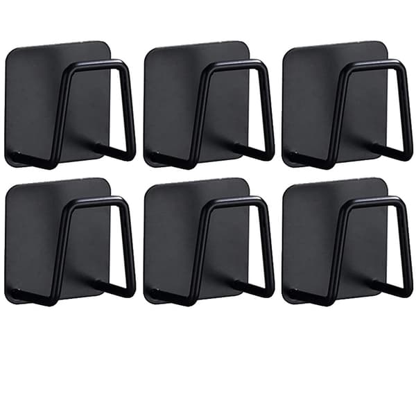 Spongeholder, Rustfrit Stål, Pladsbesparende Design,6PCS-sort