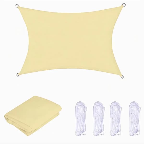 Solsegel, Vattentätt, UV-skydd,4x4m, beige1pc-a