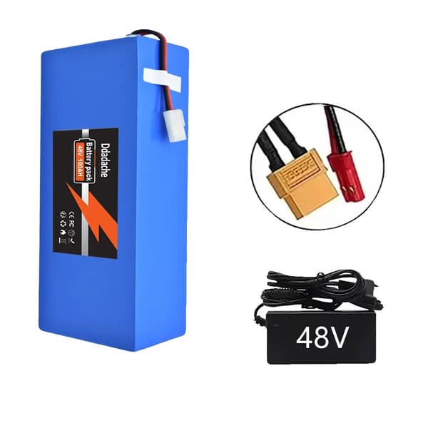 Batteri, 48V 100Ah, Smart BMS, XT60-JST-laddare