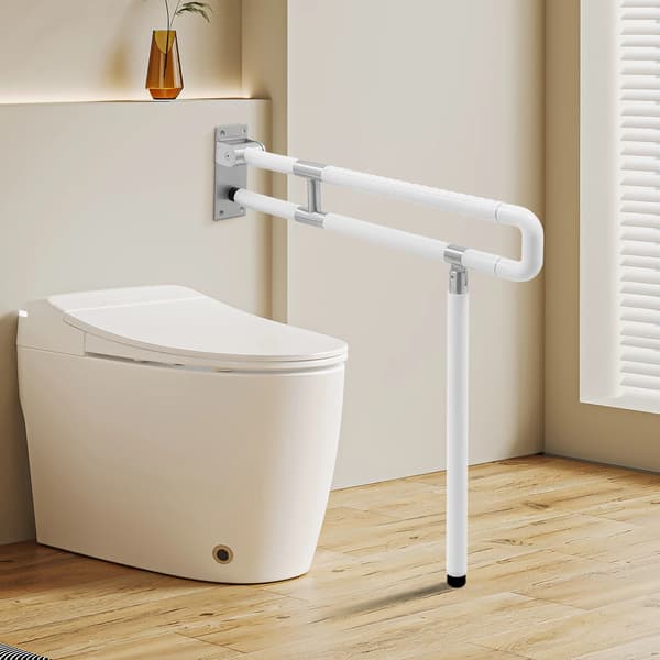 Fällbart säkerhetsräcke, högstyrkande material, halkfri yta,75cm, VIT