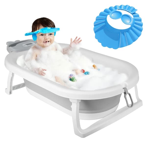 Sammenklappelig Babybadekar, Miljøvenligt Materiale, Integreret Termometer,Raf