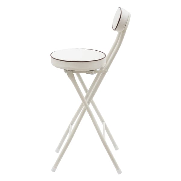 Barstol, Polstret Bærbar Design, Nem at Folde,Hvid