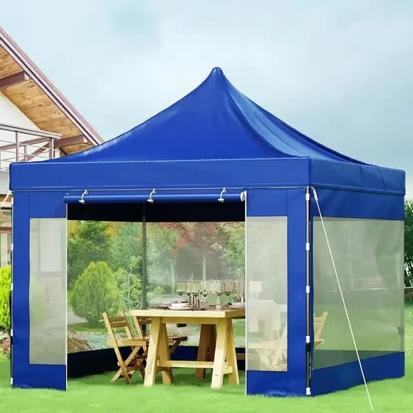 Partytält, Pop-up-design, Slitstarkt material, Blå