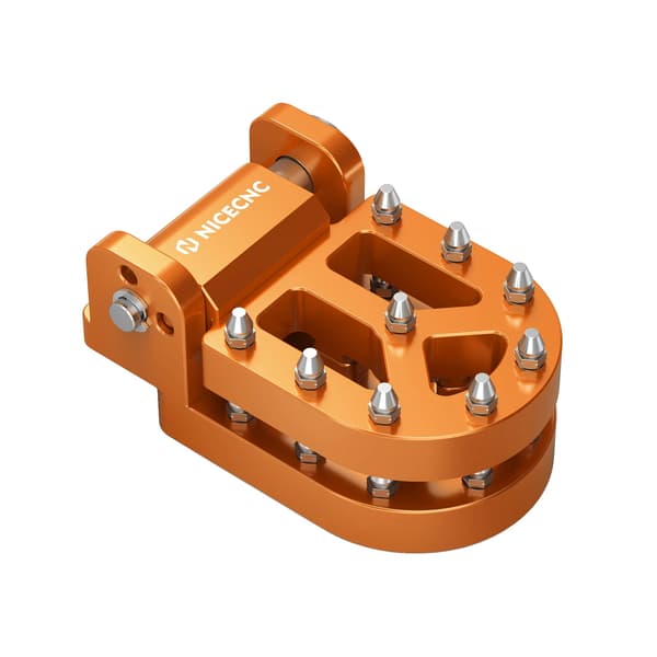 Bremsegreb Trinplade, Holdbart Aluminium, Justerbar Positionering,Appelsin