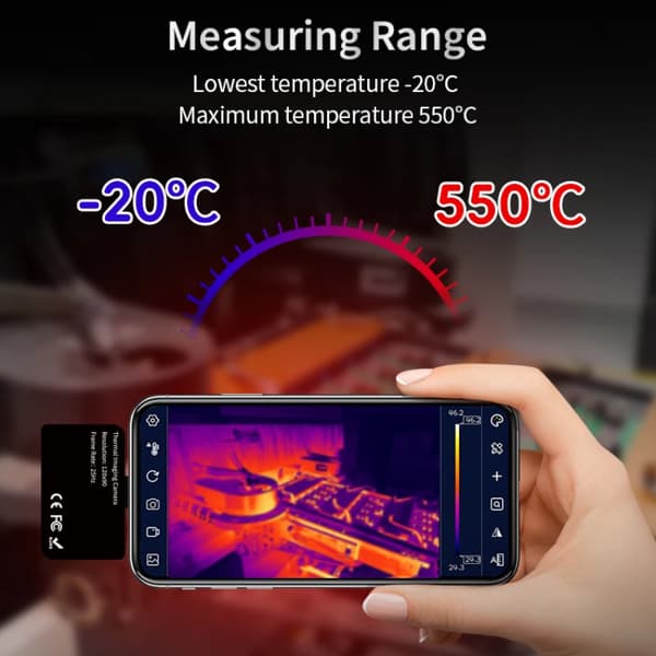 Termisk kamera, 25Hz avbildning, Android-kompatibel,T5