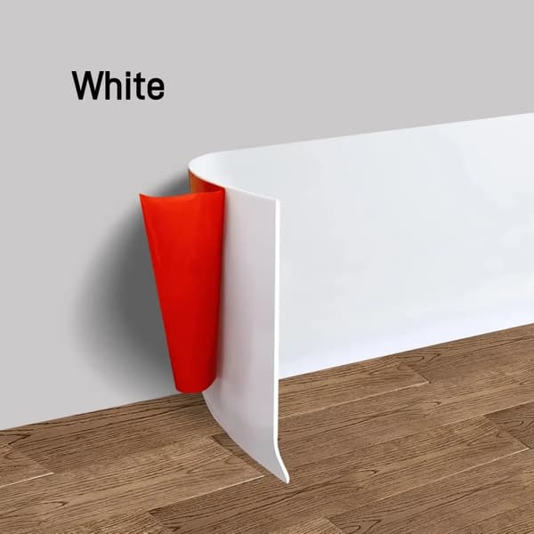 Flexibel Sockel, Lätt Installation, Hållbart PVC-material,VIT