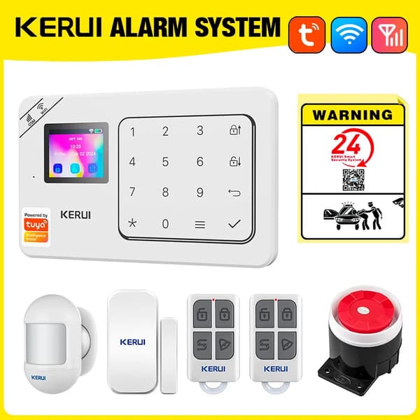 Tyverialarm System, Trådløs Forbindelse, Stemmeaktivering,alarmsæt 1, EU-stik-e