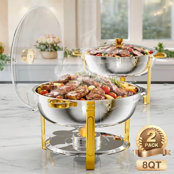 Chafing Dish, 8L Kapacitet, Varmebestandigt Design,2Pack