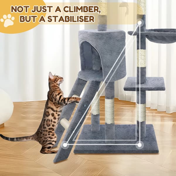 Kattträd, Flerplansdesign, Hållbara Klösträd,GRÅ