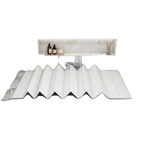 Badekar Dæksel, 160cm x 70cm, Foldbart Design, PVC Materiale, Rektangulær Form, Belastningsevne: 5kg