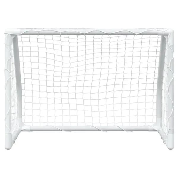 Fodboldmål, Metal Konstruktion, Bærbart Design,Hvid