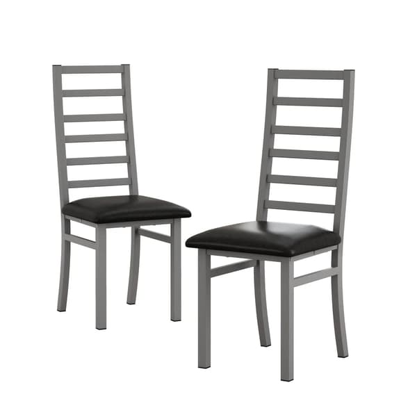 Spisestol Sæt, Høj Ryg, Uden Armlæn Design,Grå