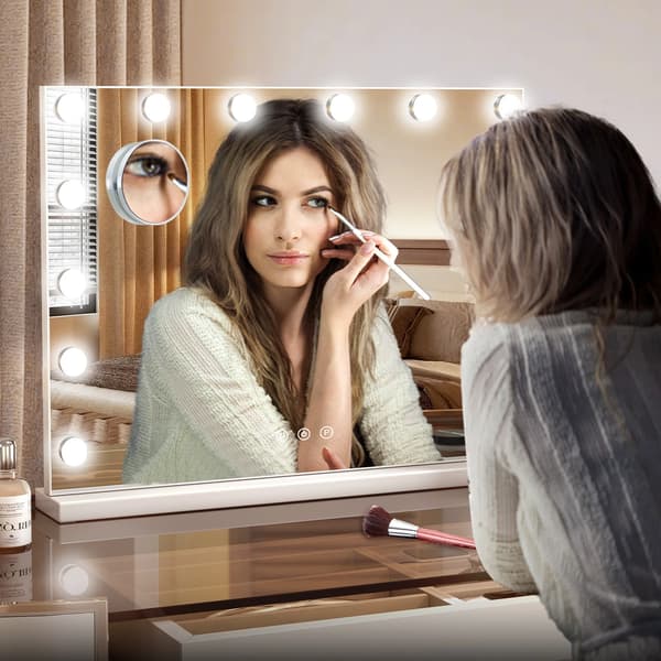 Makeup Spejl, LED Belyst, Smart Touch Kontrol,HVID