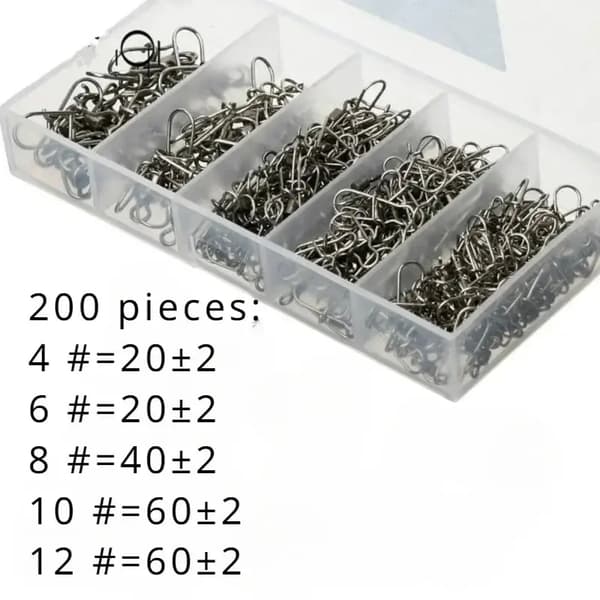 Kalastusliittimet, Korkea Kestävyys, 200 Kappaletta,200Pcs