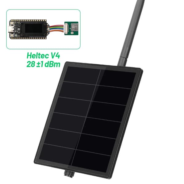 Meshtastic Node, Solcelledrevet, Langdistance GPS,868MHz og 2 batteri