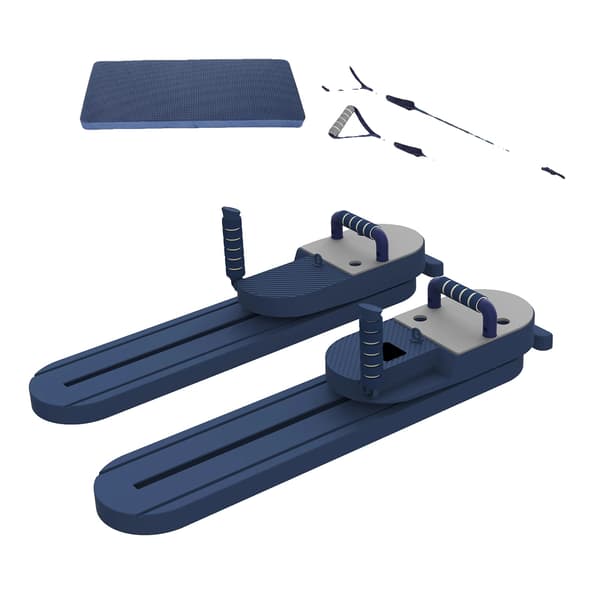 Bærbar Pilates Board, Multifunktionelle Tilbehør, Pladsbesparende Design,Blå