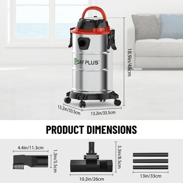 Våd Tør Støvsuger, 1200W Effekt, 20L Kapacitet,EU, Lys Grå