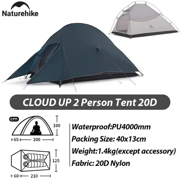 Tält, Lättviktigt, Vattentätt, Cloud Up 2P