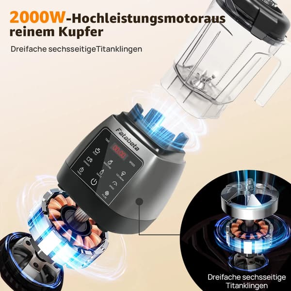 Stand Mixer, 2000 Watt Motor, 2L Kapacitet,sort, EU stik