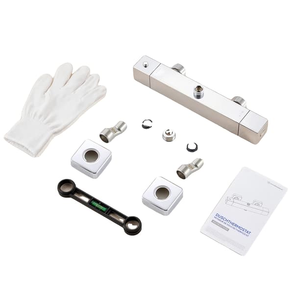 Termostatisk bruserblander, beskyttelse mod forbrænding, nem installation,G1/2-a, Krom