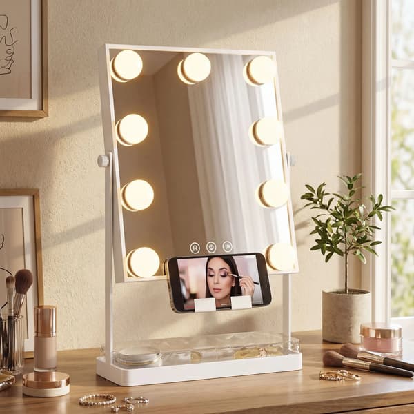 Makeup Spejl, LED Belysning, Berøringskontakt,HVID