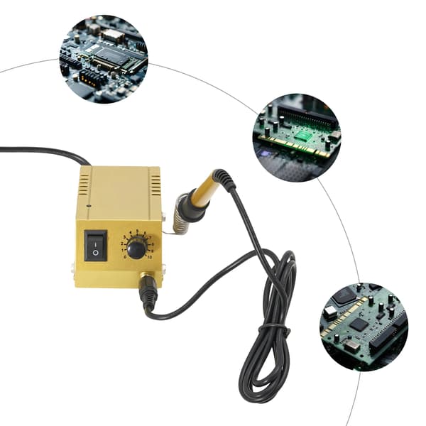 Mini Lodde Station, Justerbar Temperatur, Kompakt Design,Guld