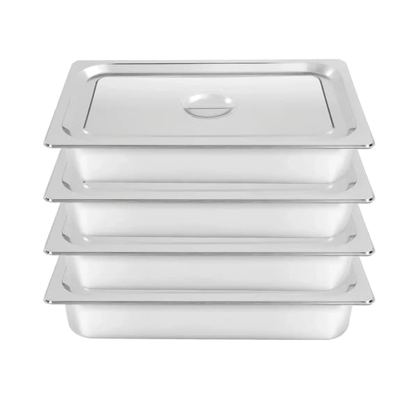 Ångbordspanna, 4-pack, miljövänlig design,Silver, 4