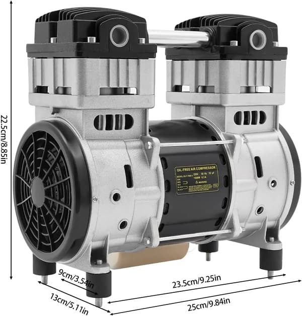 Luftkompressor Pump, Hög Effektivitet, Kompakt Design,svart