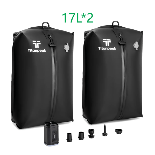 Kompressionsposer, Holdbart Materiale, Pladsbesparende Design,2bag1pumpTitanpeak