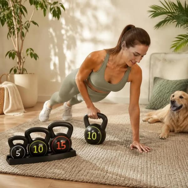 Kettlebells, Mångsidigt Viktset, Halkfri Beläggning,T1003 01 08740