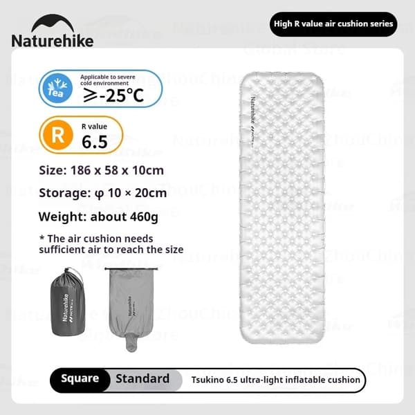 Oppustelig madras, 20D nylon, letvægtsdesign,Standard