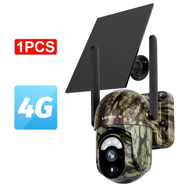 Sikkerhedskamera, 4G-forbindelse, To-vejs lyd,1PCS