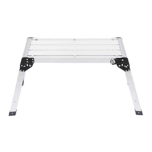Fällbar Arbetsplattform, Hållbar Design, Halkfria Säkerhetsfunktioner,Silver