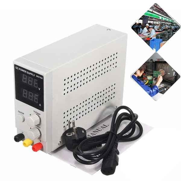 Laboratorio Virtalähde, 30V Ulostulo, 10A Virta,30V, Harmaa, 220 V