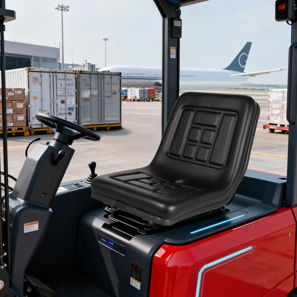 Traktorsäte, ergonomisk design, justerbart och hållbart, svart