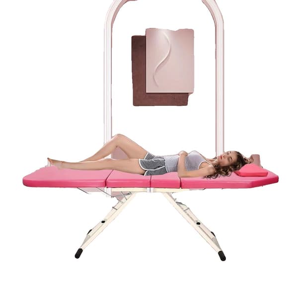 Massagebord, Ergonomisk Design, Justerbart Ryggstöd,Rosa