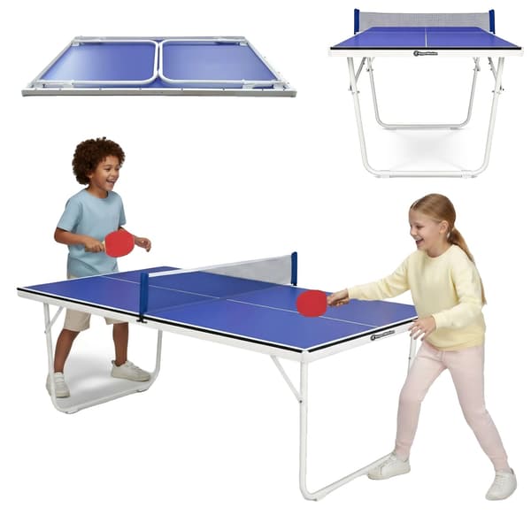 Ping Pong Bord, Kompakt Design, Sikker Leg,Blå