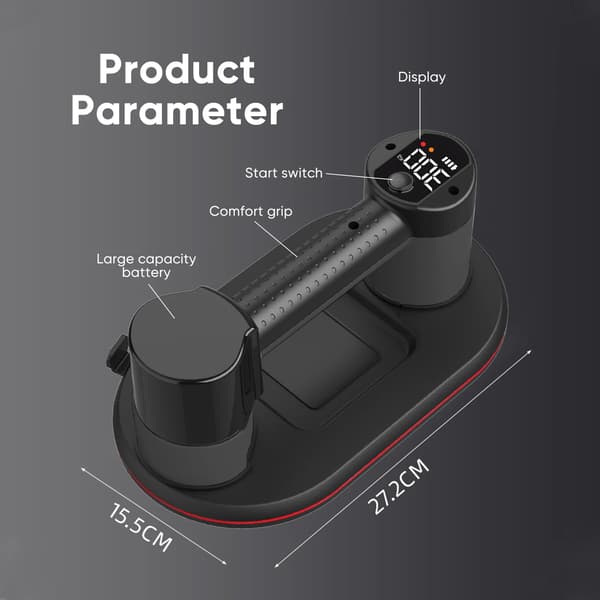 Sugekop, Dobbelt Motor, 3600mAh Batteri,sort