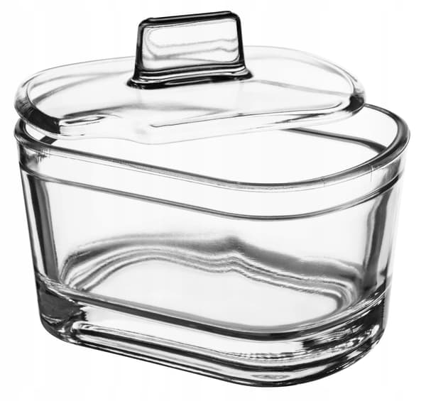 Sockerbehållare, Glasmaterial, 15 cm Höjd, 10 cm Diameter, Lämplig för Kryddor, CE / EU Certifierad