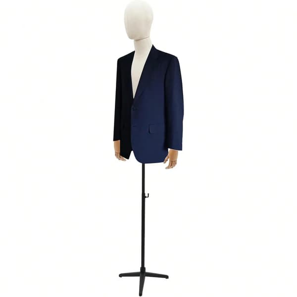Mandlig Mannequin, Justerbar Højde, Moderne Design,Linned og Sort
