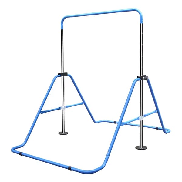 Gymnastikstång, Justerbar Höjd, Hållbar Stålram,Blå