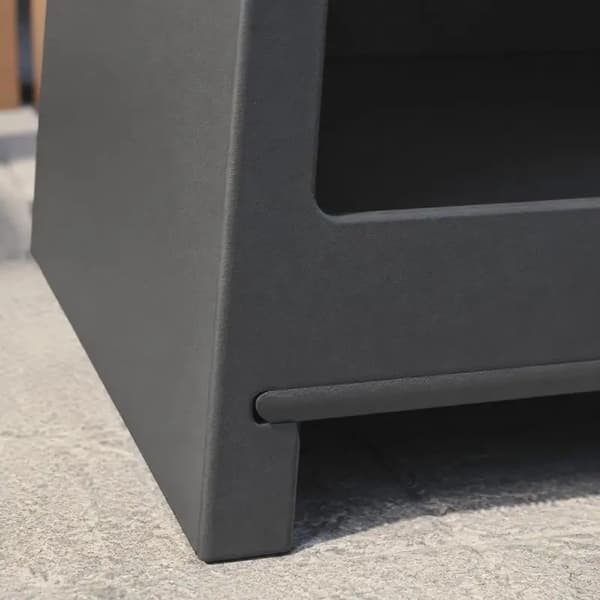 Udendørs Pejs, Stål Konstruktion, Tårn Design,Sort